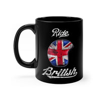 Ride British -Helmet Design - Black mug 11oz