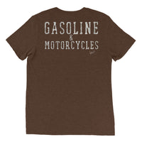 Gasoline & Motorcycles - Back Print & Embroidered Chest Logo