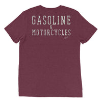 Gasoline & Motorcycles - Back Print & Embroidered Chest Logo