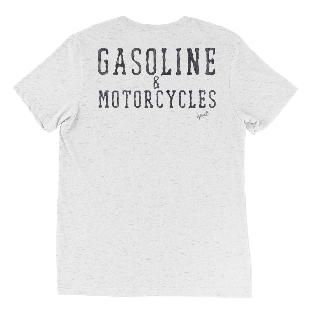 Gasoline & Motorcycles - Back Print & Embroidered Chest Logo